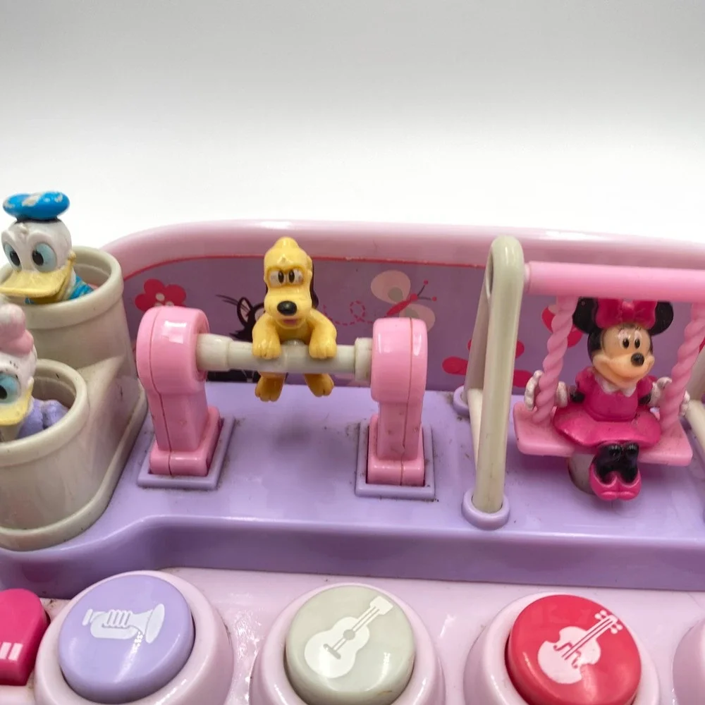 Disney Mickey Mouse and Friends Musical Piano Toy Pink Purple Playground Video